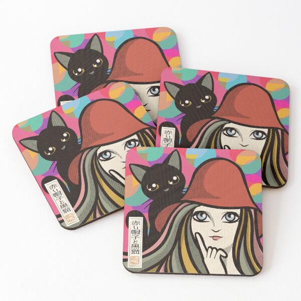Item preview, Red hat and black cat designed and sold by BATKEI ART.