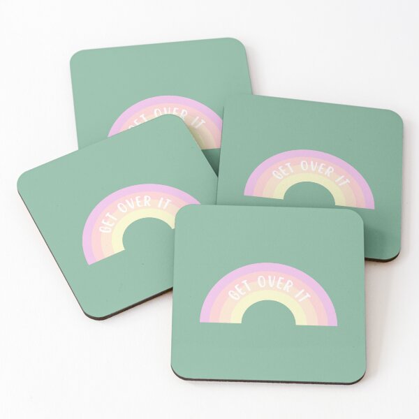 Item preview, GET OVER IT - pastel rainbow designed and sold by Colorful-Inspo.
