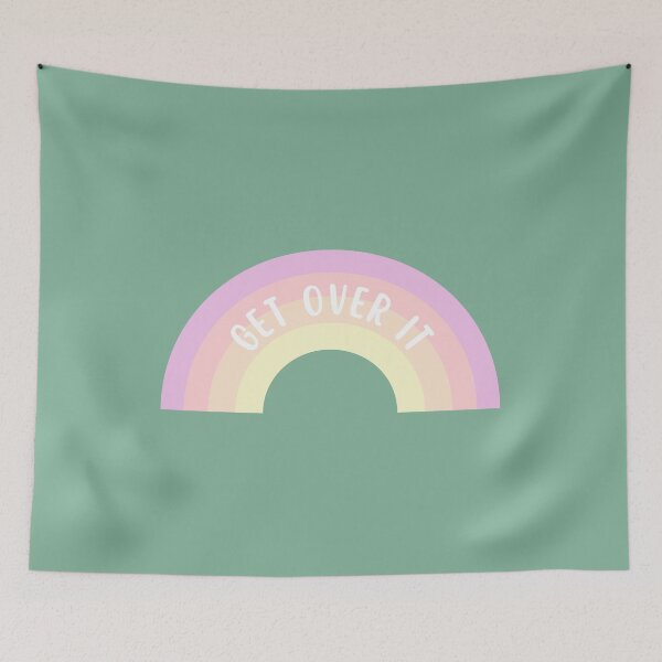 Item preview, GET OVER IT - pastel rainbow designed and sold by Colorful-Inspo.