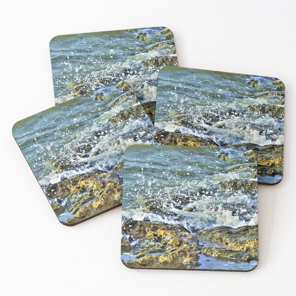 Item preview, Splashing waves crashing on rocks designed and sold by CCC2021.