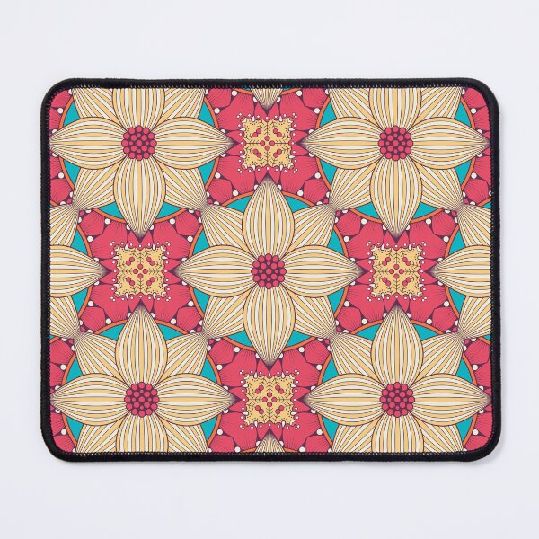 Item preview, Abstract Ethnic Flower Mandala Red Pink Beige  designed and sold by Vic Torys ☆.
