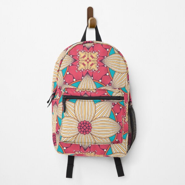 Item preview, Abstract Ethnic Flower Mandala Red Pink Beige designed and sold by Vic Torys ☆.