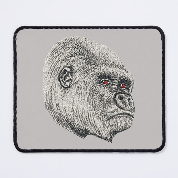 Item preview, Machine embroidery, Embroidered Gorilla, Stitch crafting, unique embroidered art designed and sold by RudolphBarnard.