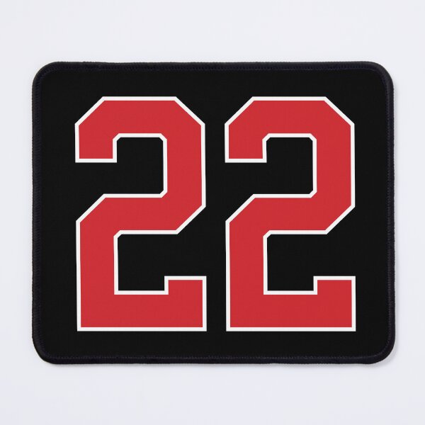 Item preview, Sports Number 22, red black color lucky sport twenty two designed and sold by ArtIsParty.