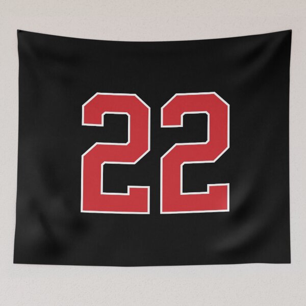 Item preview, Sports Number 22, red black color lucky sport twenty two designed and sold by ArtIsParty.