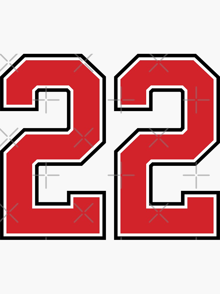 Sports Number 6, red black color lucky sport six Sticker for Sale by  ArtIsParty