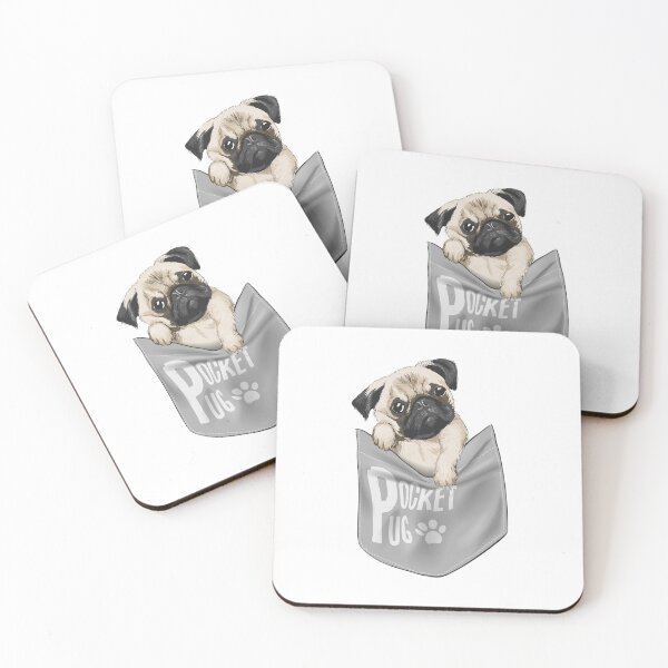 Item preview, drawing of pocket pug (dog) designed and sold by JAG2B.
