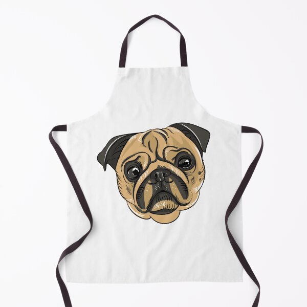 Item preview, drawing of a pug's head designed and sold by JAG2B.