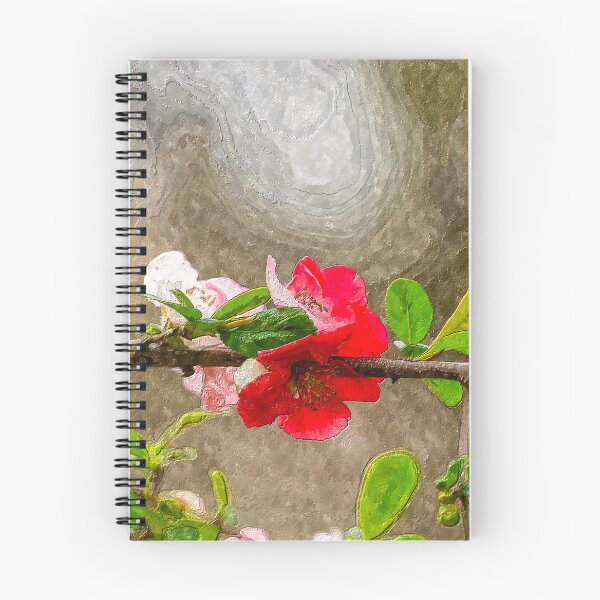 Item preview, Red And Pink Quince Branch Painterly designed and sold by mljdwhite.