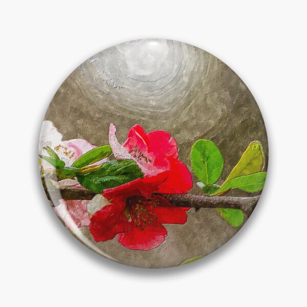 Item preview, Red And Pink Quince Branch Painterly designed and sold by mljdwhite.