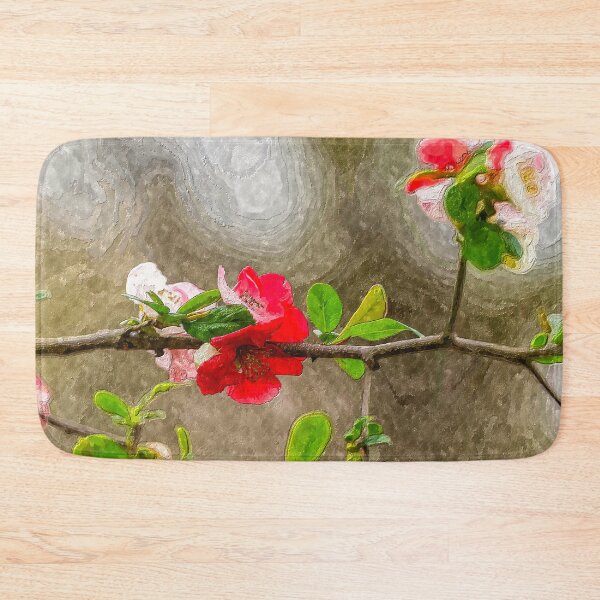 Item preview, Red And Pink Quince Branch Painterly designed and sold by mljdwhite.