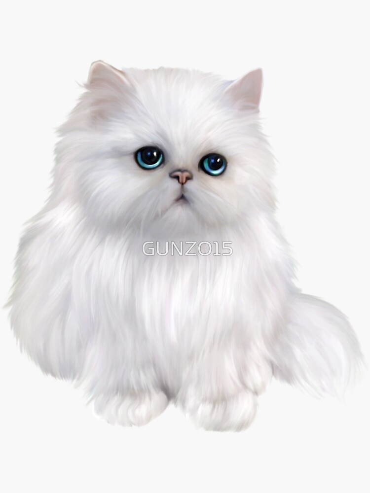 "persian cat room guardian" Sticker by GUNZO15 Redbubble