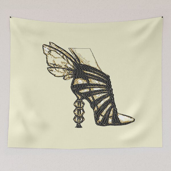 Item preview,  Machine Embroidery, Unique Stiletto, Stitch crafting, unique embroidered art designed and sold by RudolphBarnard.