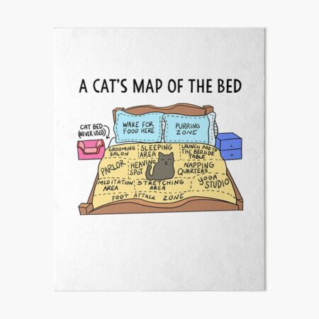 Item preview, Cats Map of the Bed Funny Cat gift for Cat owner designed and sold by Mesyo.