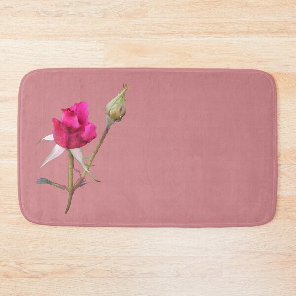 Item preview, Red Rose with bud on Pink designed and sold by STHogan.