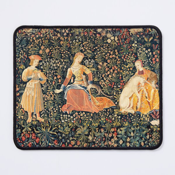 Item preview, LADIES AND UNICORN AMONG FLOWERS, FOREST ANIMALS FLEMISH FLORAL designed and sold by BulganLumini.