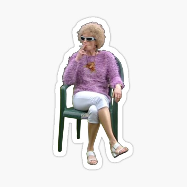 Kath Having a Smoke Sticker