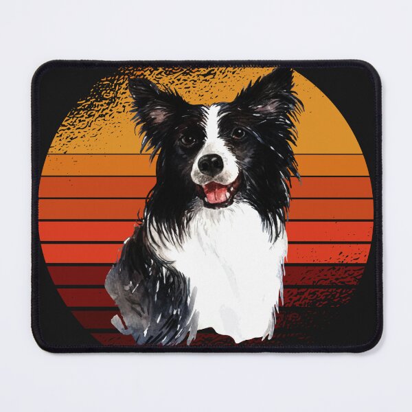Item preview, Vintage Border collie sunset, dog, dogs, puppy, sheepdog, collie mom gifts designed and sold by Cheeky Companions.
