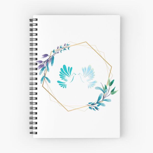 Item preview, Love Birds Palomas en Gold Leaf Border 2 designed and sold by CreativNode.