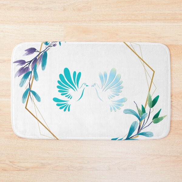 Item preview, Love Birds Doves in Gold Leaf Border 2 designed and sold by CreativNode.