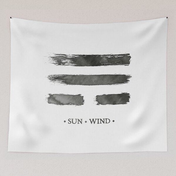 Item preview, Trigram Wind - Book of Changes - Ink brush designed and sold by zachholmbergart.