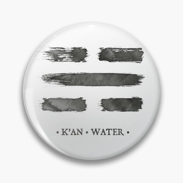 Item preview, Trigram Water - Book of Changes - Ink brush designed and sold by zachholmbergart.