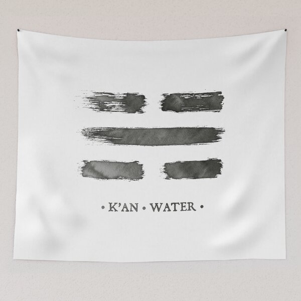 Item preview, Trigram Water - Book of Changes - Ink brush designed and sold by zachholmbergart.
