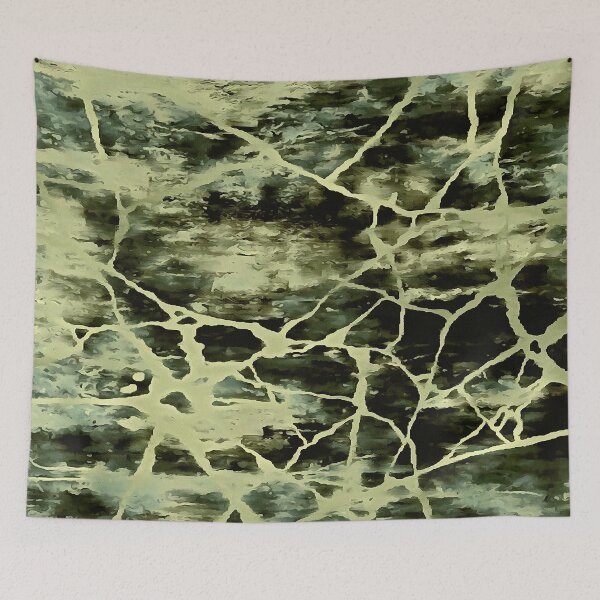 Item preview, Greige Grunge Fractures Abstract Art designed and sold by taiche.