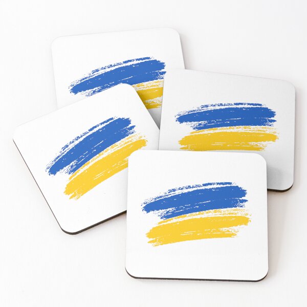Item preview, UKRAINE BRUSH FLAG BLUE YELLOW BY SUBGIRL designed and sold by SUBGIRL.