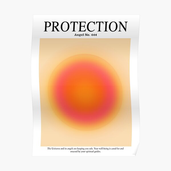 Gradient Angel Numbers: Angel Number 444 - Protection Poster