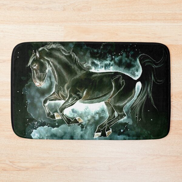 Item preview, Black lipizzaner stallion illustration designed and sold by horseaddicted.