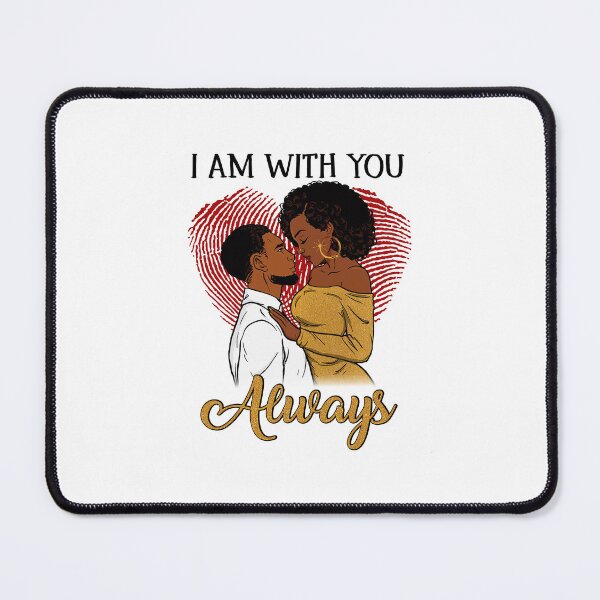 Item preview, I Am With You Always Afro Couple - African American designed and sold by shapeofsun.
