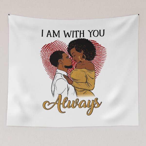 Item preview, I Am With You Always Afro Couple - African American designed and sold by shapeofsun.