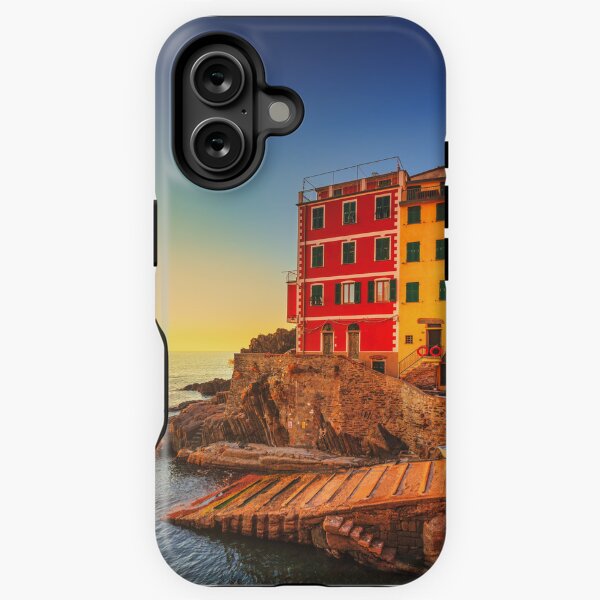 Aperçu de l'œuvre Ville de Riomaggiore au coucher du soleil. Cinque Terre, Italie créée et vendue par Stefano Orazzini.