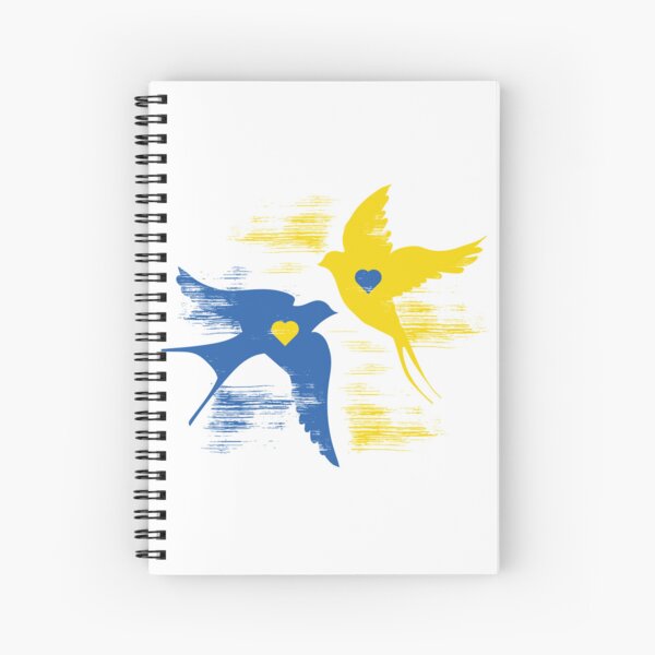 Item preview, Birds of Peace | Ukrainian Flag color hand drawn heart, Peace for Ukraine designed and sold by RenattaZare.