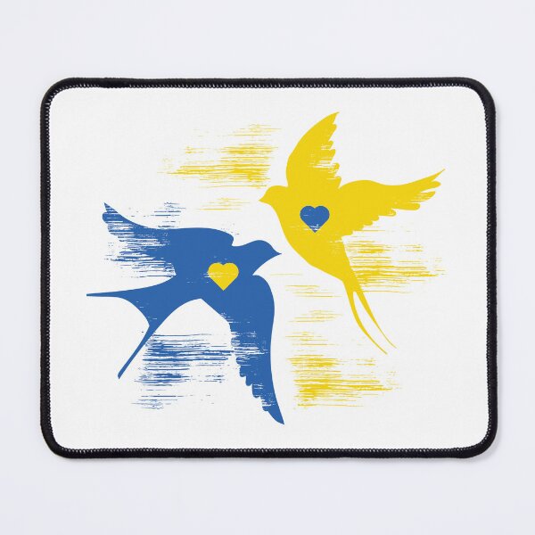 Item preview, Birds of Peace | Ukrainian Flag color hand drawn heart, Peace for Ukraine designed and sold by RenattaZare.
