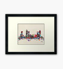 Atlanta city watercolor Framed Print