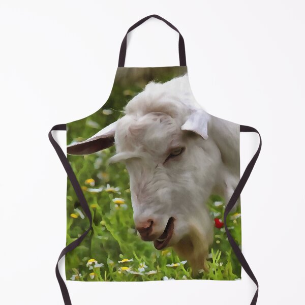 Item preview, White Goat Grazing Artistic Pet Portrait designed and sold by taiche.