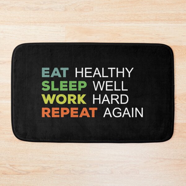 Item preview, Eat Healthy, Sleep Well, Work Hard, Repeat Again designed and sold by Rhu Creations.