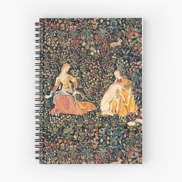 Item preview, LADIES AND UNICORN AMONG FLOWERS, FOREST ANIMALS FLEMISH FLORAL designed and sold by BulganLumini.