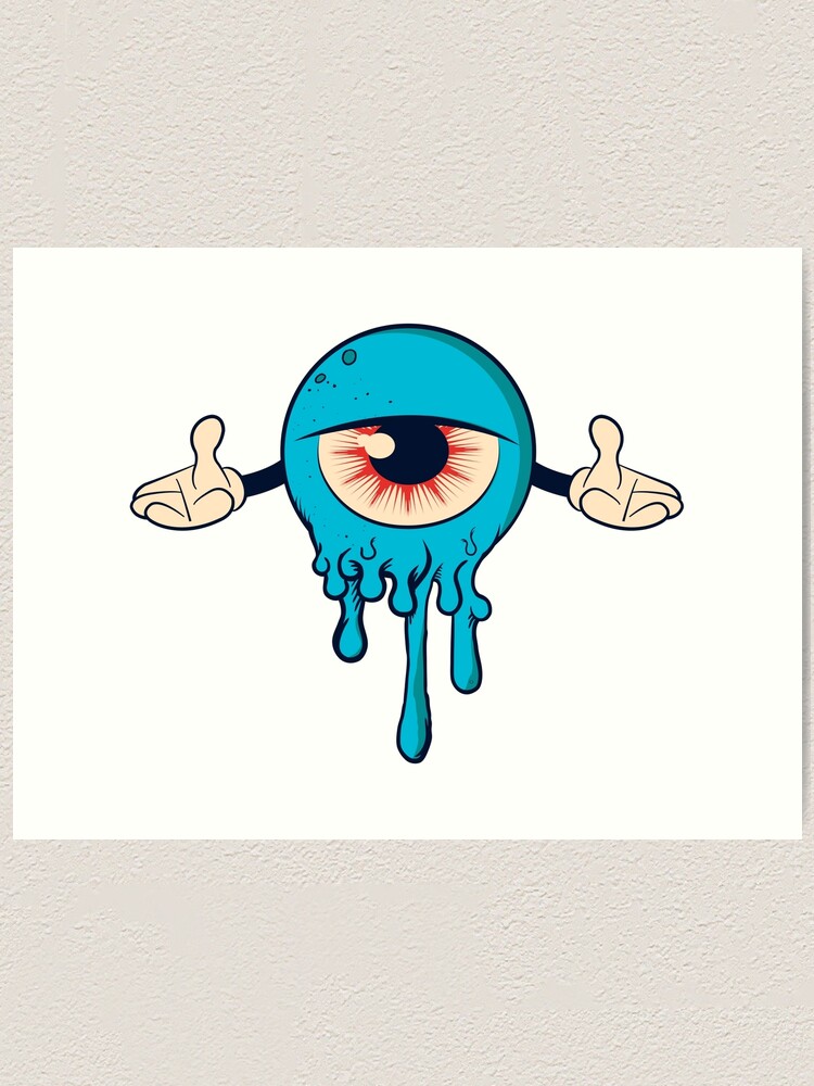 "Dripping Cartoon Eye" Art Print by digsterdesigns | Redbubble