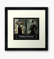 The Republican & The Democrat Framed Print