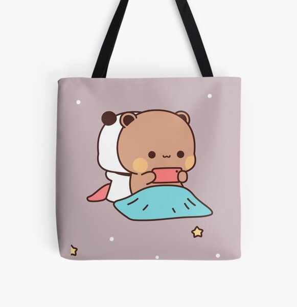 Cute Bear Fishing Tote Bag for Women