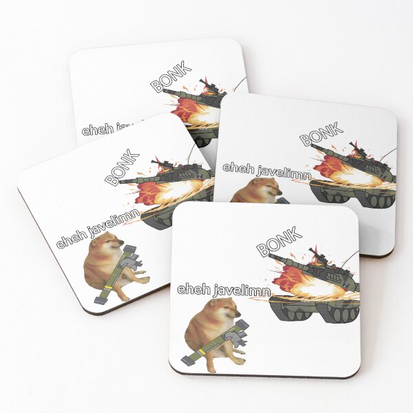 Item preview, Cheems bonks a tank with javelin designed and sold by UncleApo.