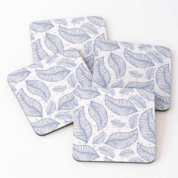 Item preview, Blue Contoure Continuous Leaves Line Wall Art, Mother Earth Mothersday Gift designed and sold by DiensDesign.