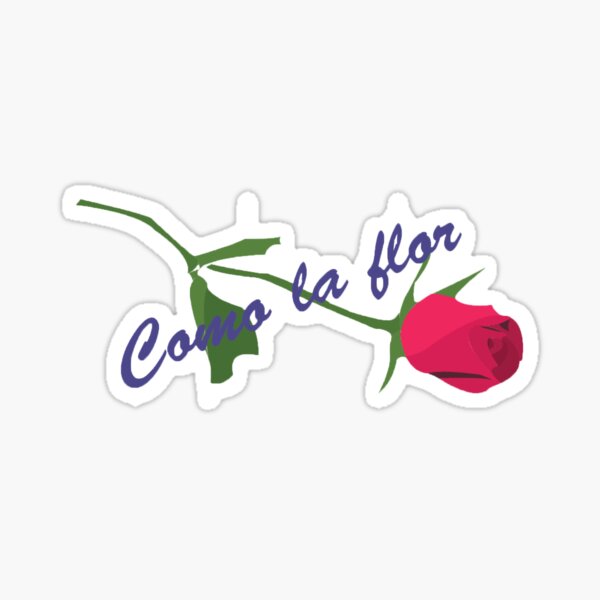Etiqueta engomada rosa Selena "Como la flor" Pegatina