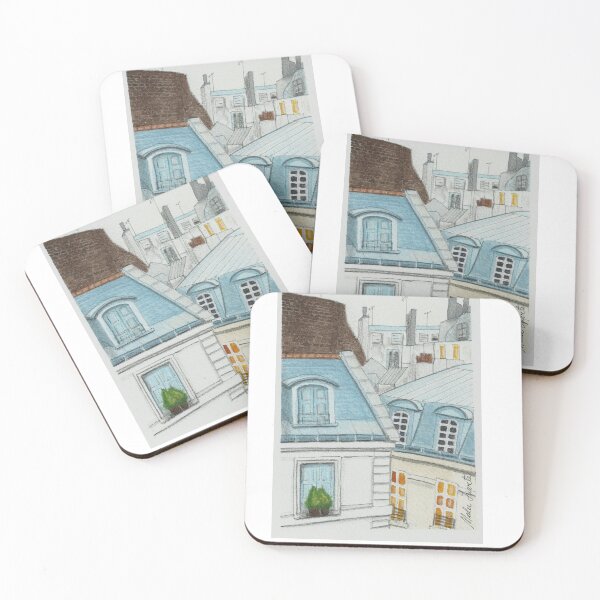 Item preview, Watercolor illustration of Paris roofs - Toits de Paris designed and sold by Malu-Iriarte.