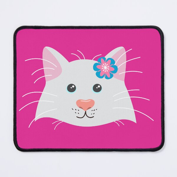 Item preview, Face of a cute kitten with a blue flower for girls or babies sweatshirts, Gift of cats for children. designed and sold by EMIPRINCESS.