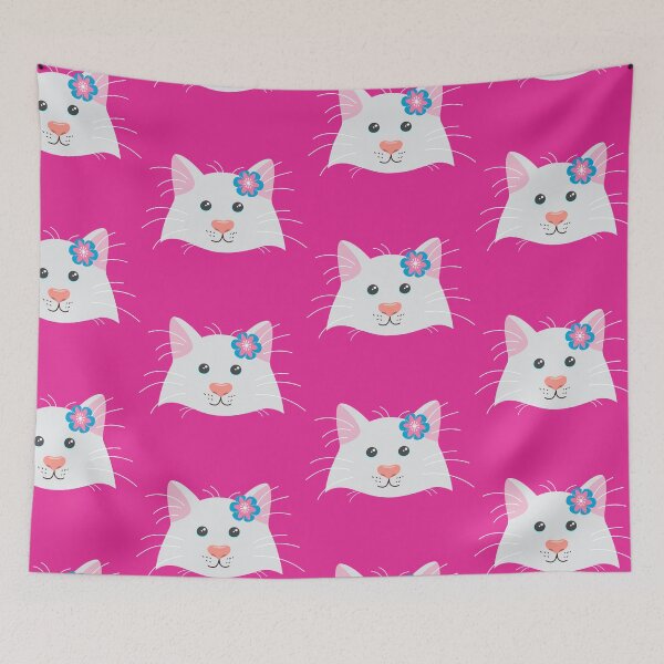 Item preview, Face of a cute kitten with a blue flower for girls or babies sweatshirts, Gift of cats for children. designed and sold by EMIPRINCESS.