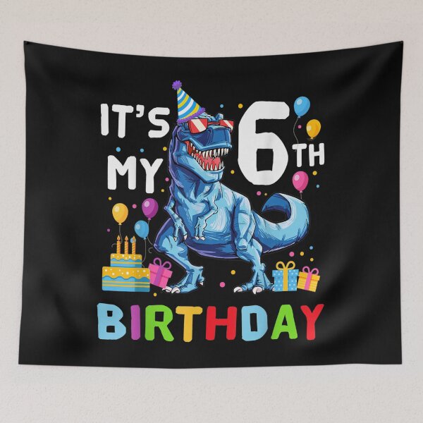 Artikelvorschau, Kinder Es ist mein 6. Geburtstag Happy 6 Year T-Rex entworfen und verkauft von xeqefyfasa278.